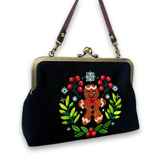 Gingerbread Kisslock Handbag & Crossbody