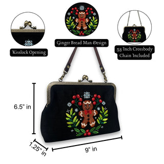 Gingerbread Kisslock Handbag & Crossbody