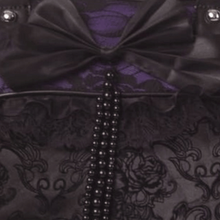 Victorian Bow Shoulder Bag with black and purple