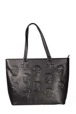 Embossed Skull Tote Bag