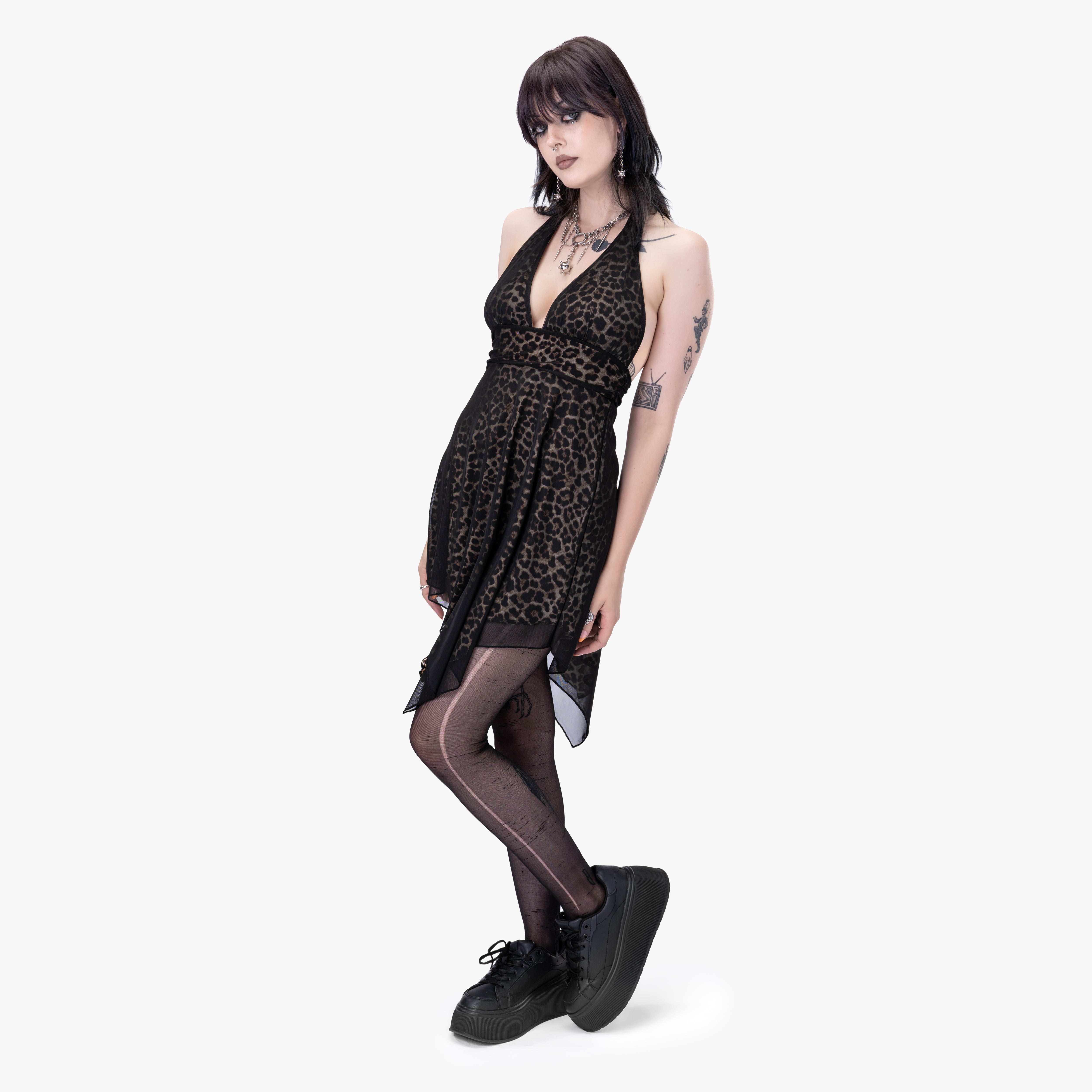 Grave Leopard Mesh Dress – Wicked Misfit Grave Leopard Mesh Dress – Wicked Misfit