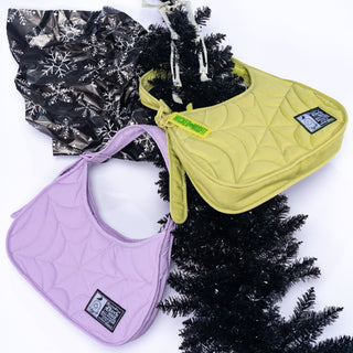 Recycled Nylon Puff Spiderweb Shoulder Bag By Wicked Misfit