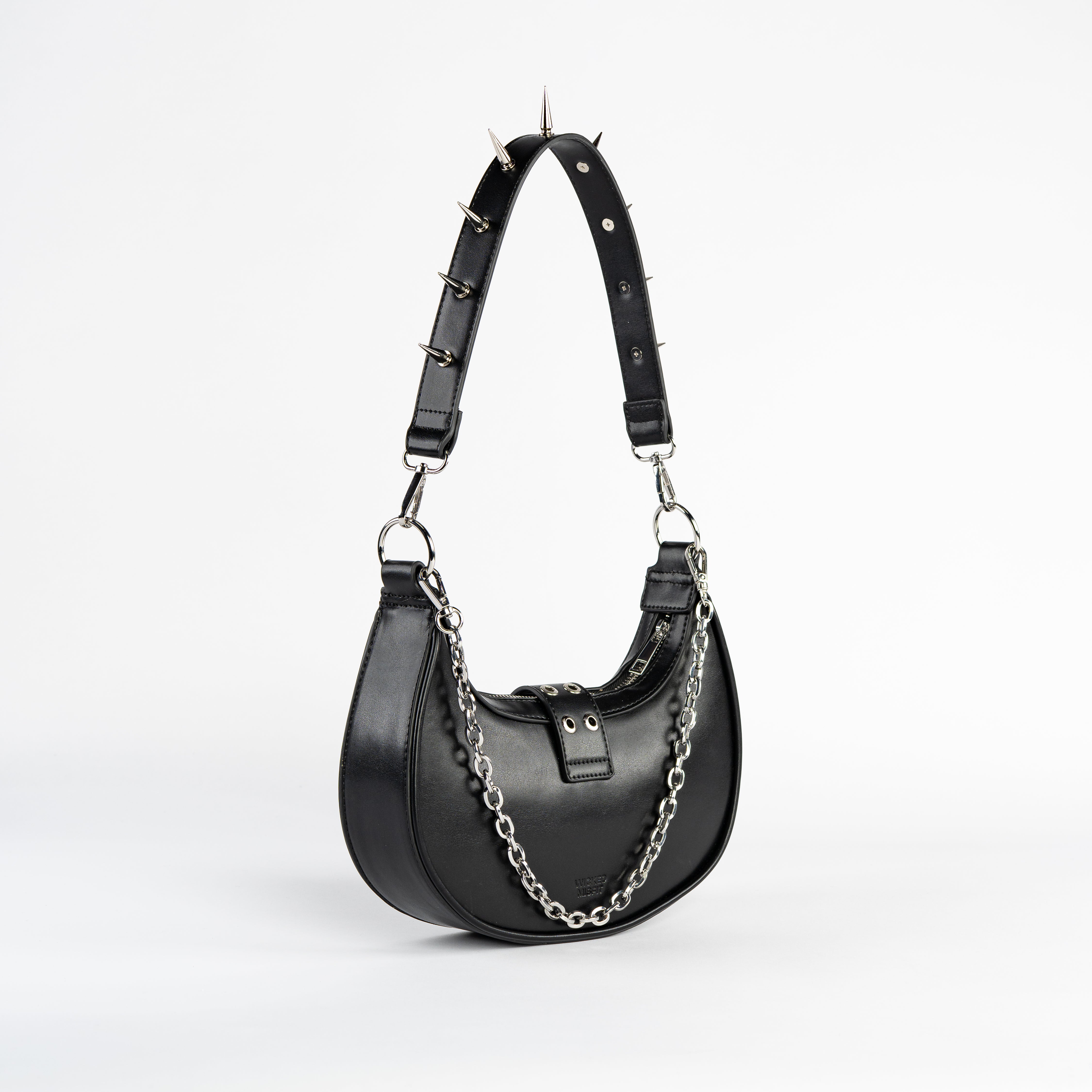 Château Treasures crossbody bag in grained & suede leather Château Treasures crossbody bag in grained & suede leather