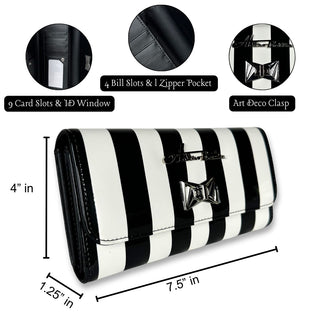 Astro Bettie Cosmo Stripe Tri fold wallet by wicked misfit
