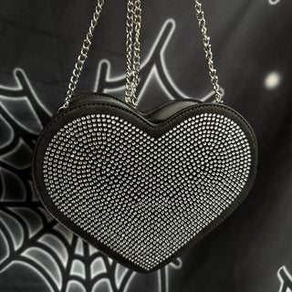 Rhinestone Heart Crossbody