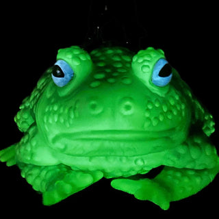 Green Glow in the Dark Toad Bag with Lilac Eyes