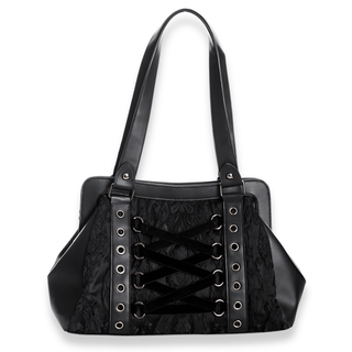 Black Corset Lace up Shoulder Bag