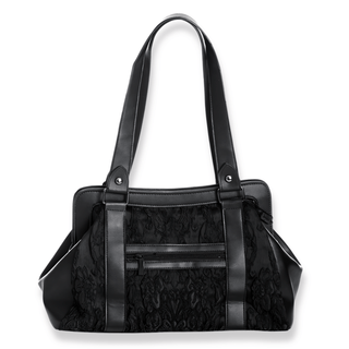 Black Corset Lace Up Shoulder Bag Back View