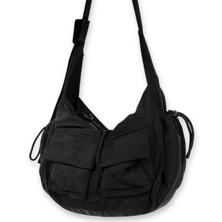 Black Multi Pocket Moon Nylon Bags