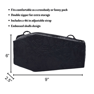 Gothic Embossed Coffin Fanny Pack