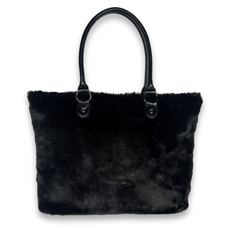 Fuzzy Jack Tote Bag - Black / Orange from Wicked Misfit Back View