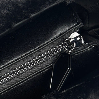 Fuzzy Jack Tote Bag - Black / Orange from Wicked Misfit with coffin zippers