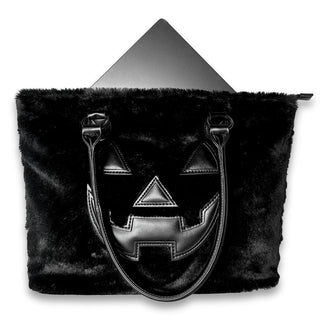 Fuzzy Jack Tote Bag Black from Wicked Misfit 15 in laptop