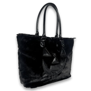 Fuzzy Jack Tote Bag Black from Wicked Misfit sideview