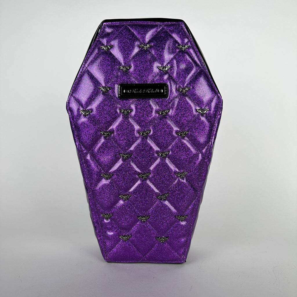 Purple Mina Bat Quilted Coffin Backpack Wicked Misfit