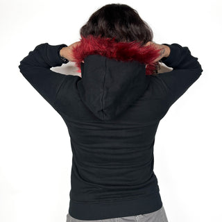 Fuzzy Cathedral Faux Fur Rhinestone Zip up Hoodie Wicked Misfit