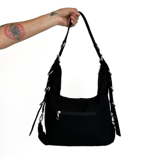 Canvas D-Ring Grommet Hobo Bags