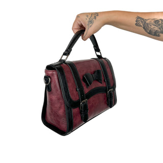 Nevermore Black Satchel Crossbody Bag