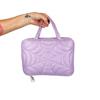 Spiderweb Puff Toiletry Bags with Built in clear Organizer