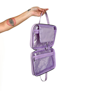 Spiderweb Puff Toiletry Bags with Built in clear Organizer
