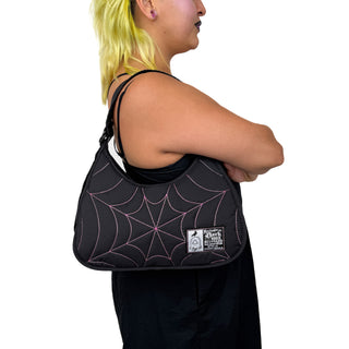 Recycled Nylon Spiderweb Puff Shoulder Bag By Wicked Misfit