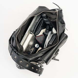 Inside of moto shoulder bag