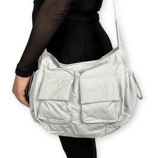 Light Grey Nylon Moon Bag