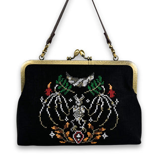 Skeleton Bat Kisslock Handbag & Crossbody