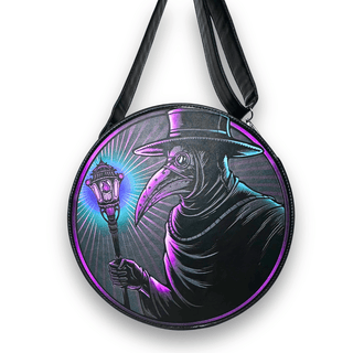 Plague Doctor Round Crossbody Bag