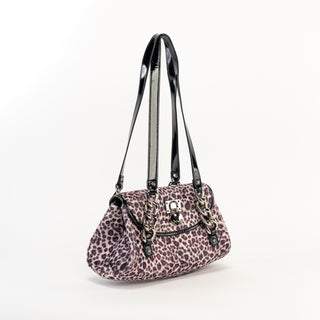  Side Pink Leopard Velour