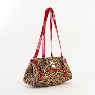 Side View Brown Leopard Velour