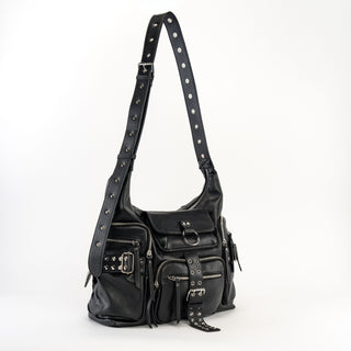Side View Moto Hobo Bag