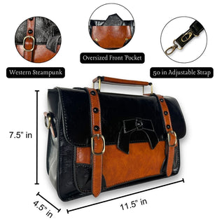 Steampunk Bow Satchel Measurements By Wicked Misfit