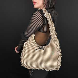 Ruffled Bow Shoulder Bags