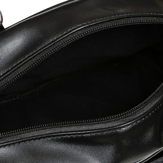 Inside of pierced handbag