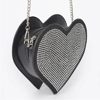 Rhinestone Heart Crossbody