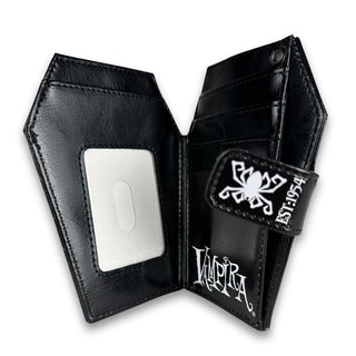 Vampira Spiderweb Coffin Wallet inside photo by wicked misfit