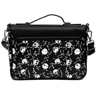 Nightmare Before Christmas Jack Faces and Bones Black White Crossbody Bag, Disney Bag