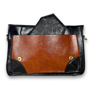 Wicked Misfit Steampunk Bow Satchel with front large pocket