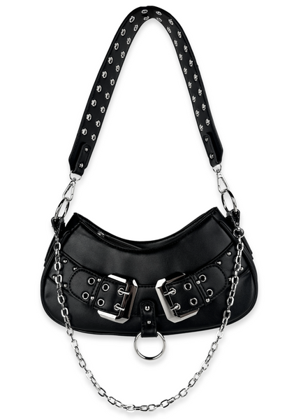 Y2k Convertible Double Belt Shoulder Bag by Wicked Misfit