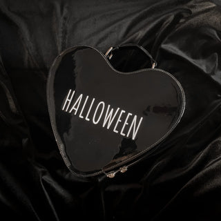 Halloween Conversation Heart bag Backstitch Bruja