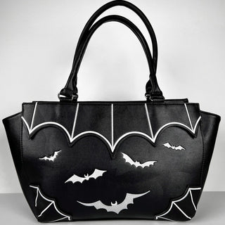 Oversized Embroidered Bats Shoulder Bag